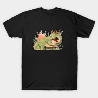 Adorable Dragon Animal Loving Cuddle Embrace Children Kid Tenderness T-Shirt